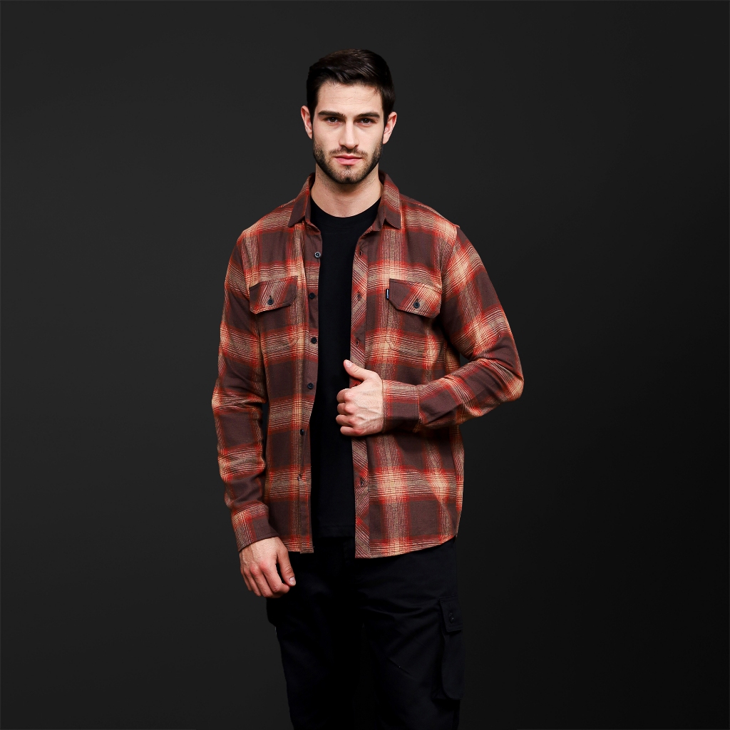 Gloaming Kemeja Flanel Veterano Unisex Panjang Reveire