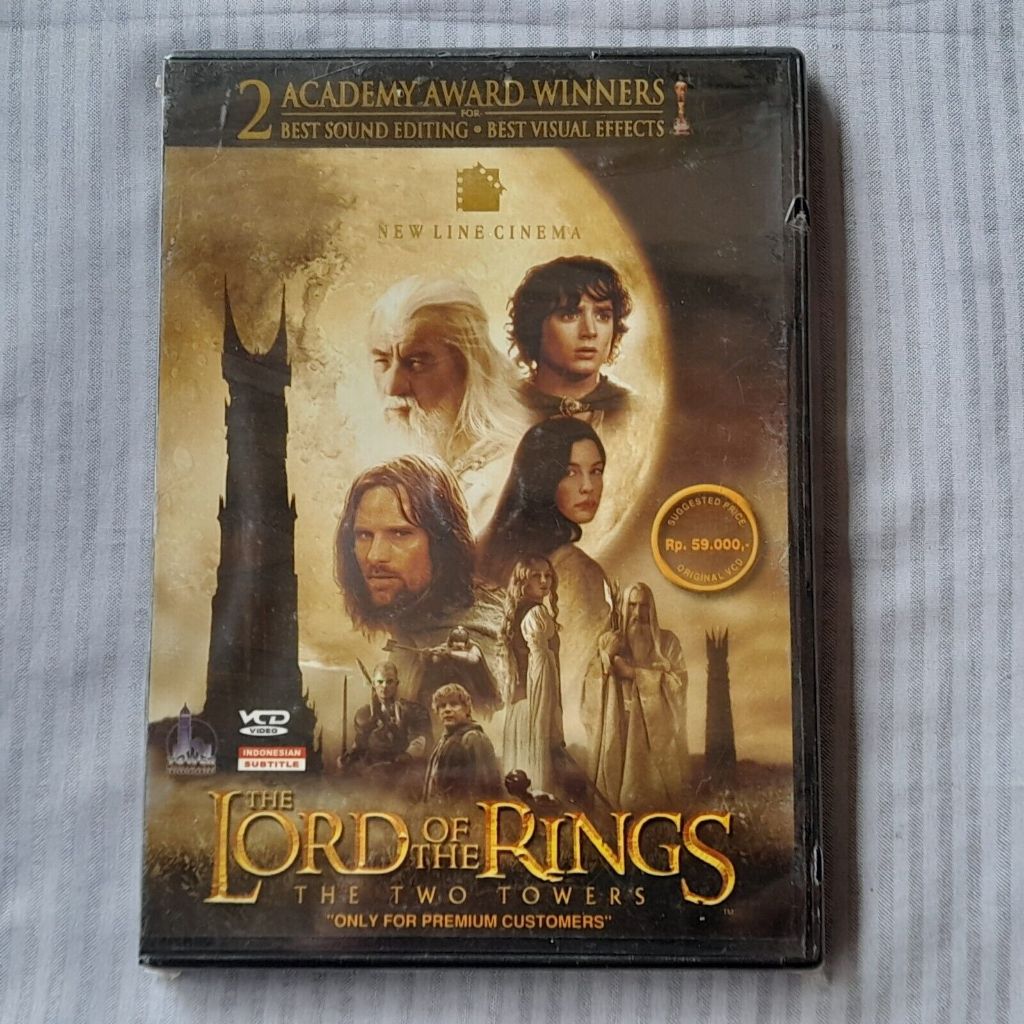VCD The Lord of the Rings: The Two Towers (2002) ORIGINAL New Line Cinema VideoCD SEALED