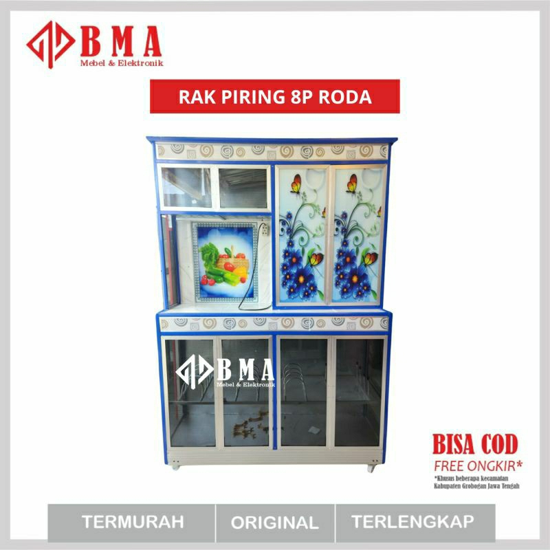 RAK PIRING ALUMINIUM JUMBO 8 PINTU