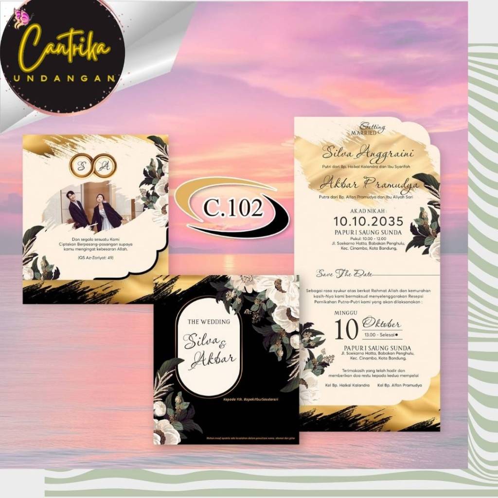 Blangko Undangan cantik 102 Harga Murah
