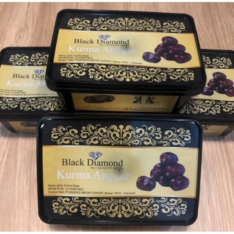 

kurma anggur black diamond dates bam iran / kurma anggur iran 500 gram