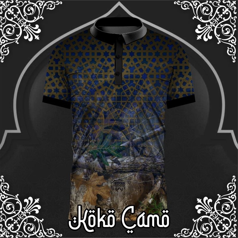MOURA | Baju Jersey Koko Camo | Custom Nama Logo | Gratis Buff | Dryfit Premium