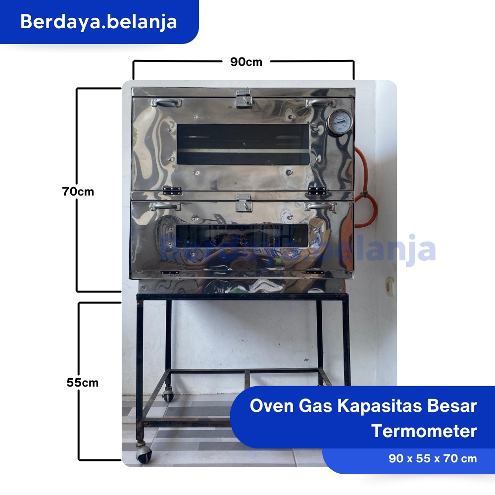 OVEN GAS KAPASITAS BESAR TERMOMETER KUE KERING LEBARAN