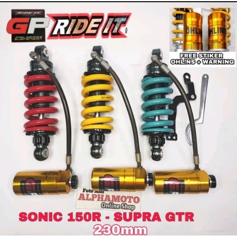 monoshock sonic supra gtr 150 shock tabung pisah klik rebound  Ride it