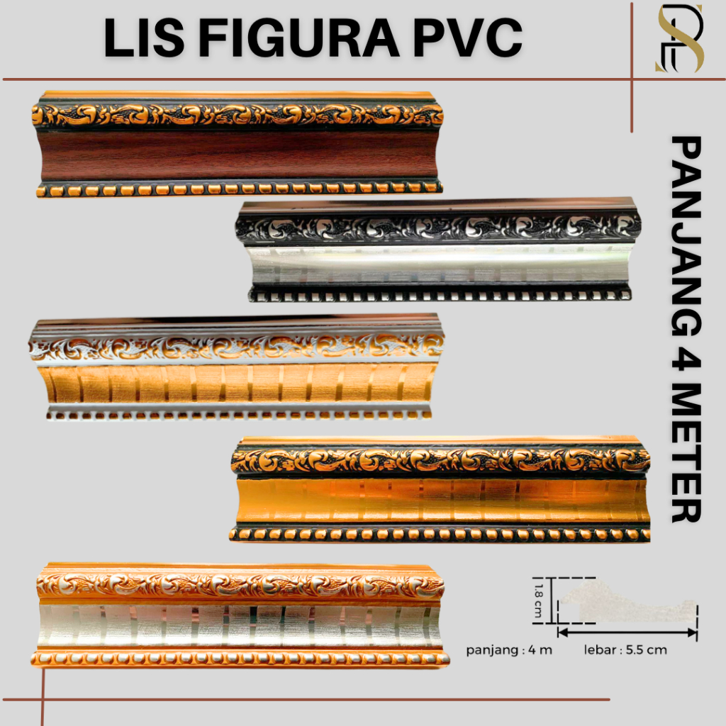 Lis Figura / Lis Pigura Plafon / List Figura / Lis Figura Plafon pvc / Lis Bingkai / Lis Figura 5,5c