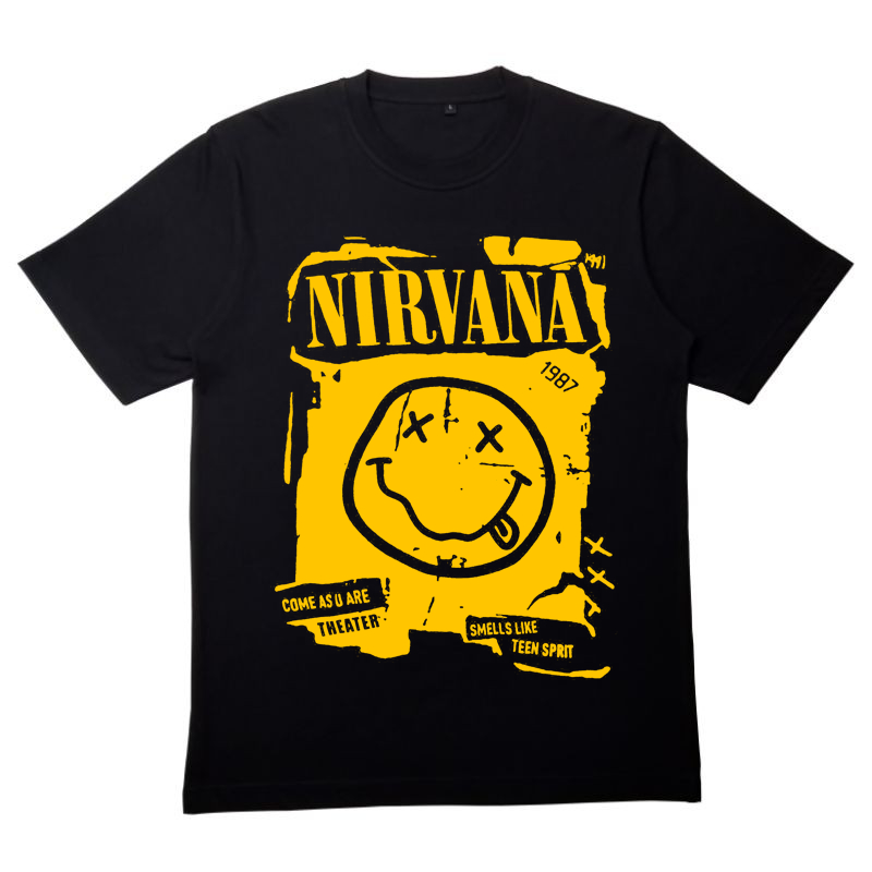 Tshirt Kaos Marchandise Nirvana | Kaos Musik | Kaos Band | Bootleg