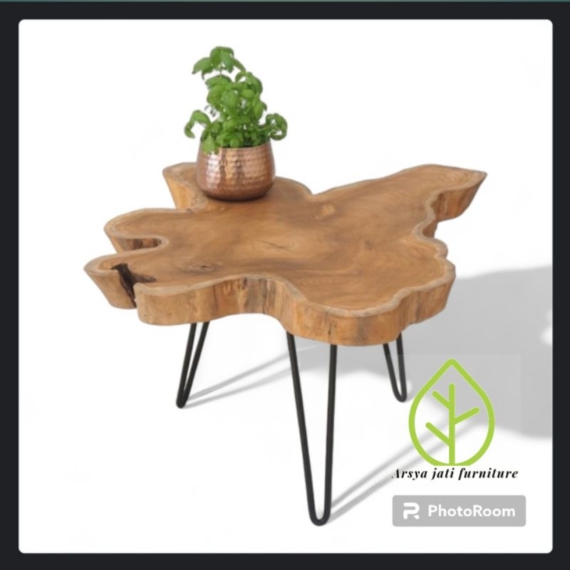meja serbaguna / meja kopi / meja akar kayu jati tia berkualitas furniture mebel jepara