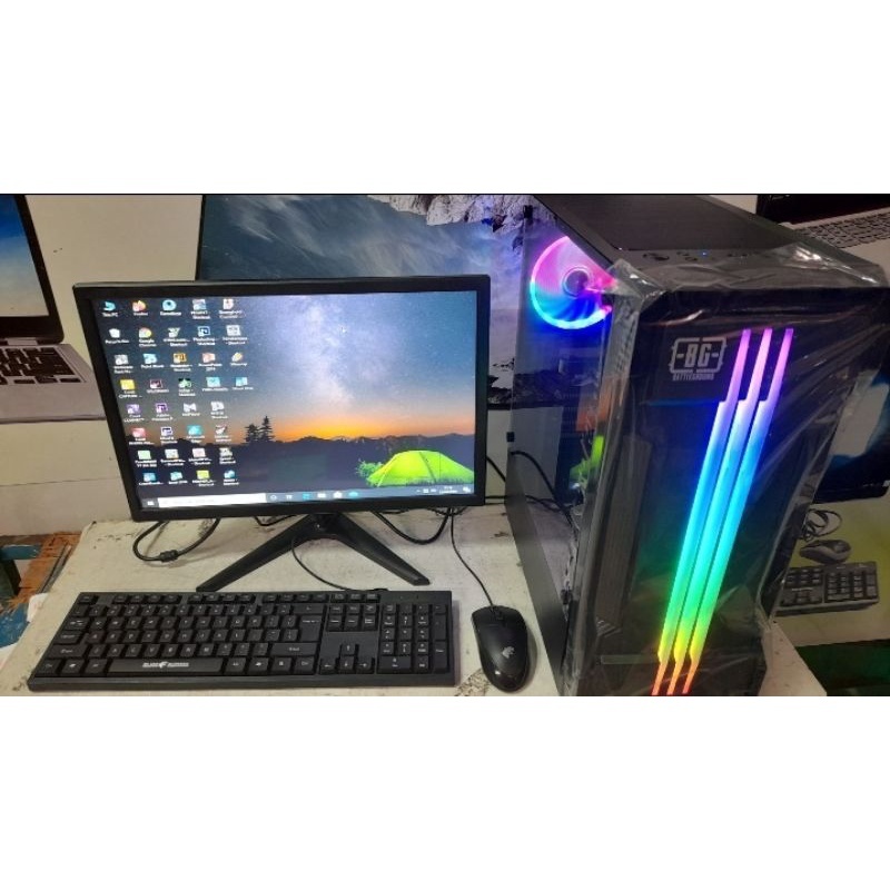 Pc Gaming editing core i7 vga 4gb monitor 24 inc full set