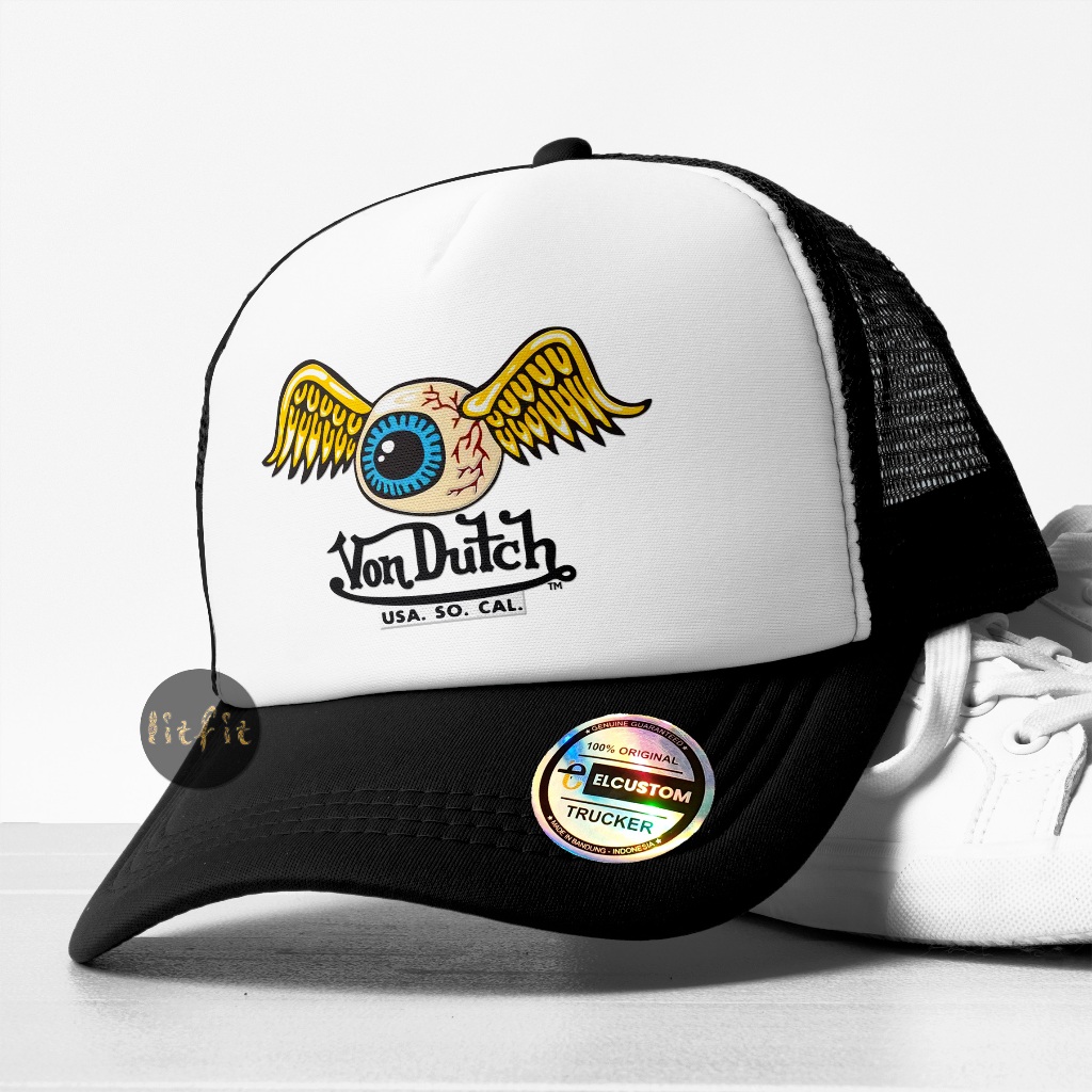 TOPI Von Dutch /Topi Desain /Topi Sablon /Topi Trucker /Topi Jaring /Trucker Cap /Brands /Topi Pria 