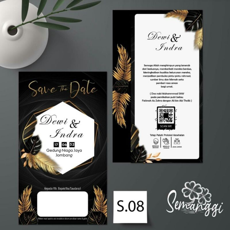 KERTAS BLANGKO UNDANGAN SEMANGGI 08 CETAK