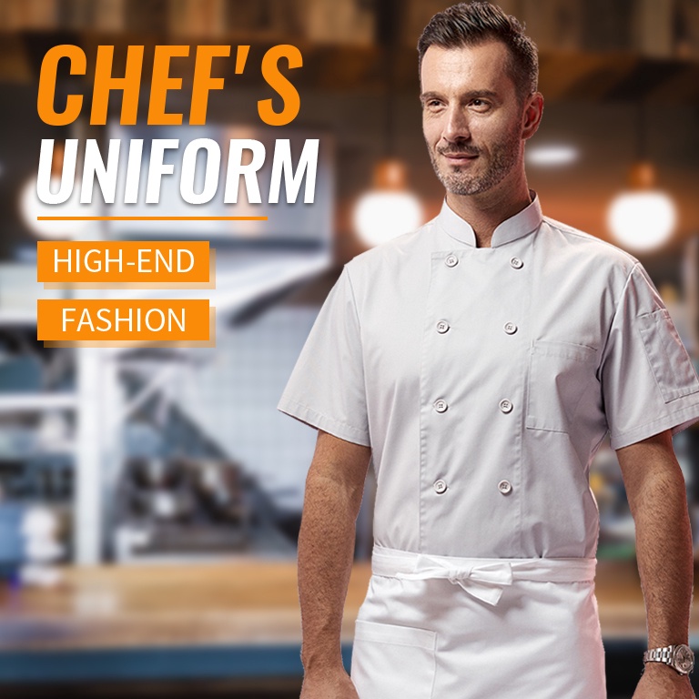 ART O2D Baju Chef pria baju koki chef baju chef wanita baju kitchen chef pria wanita kaos chef baju 