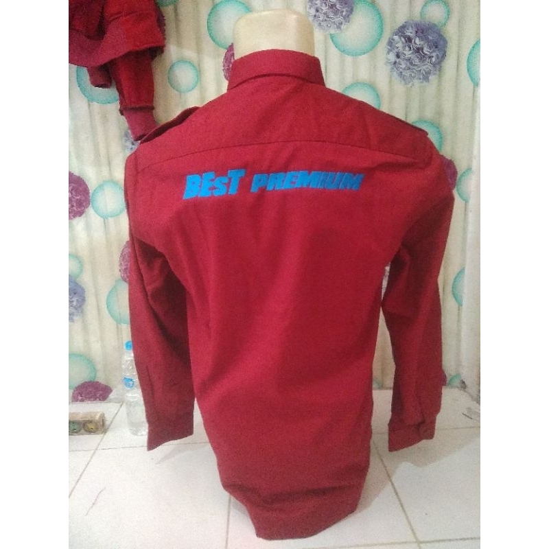 kemeja jetbus bordir custom lengan panjang jetbus pariwisata custom bordir