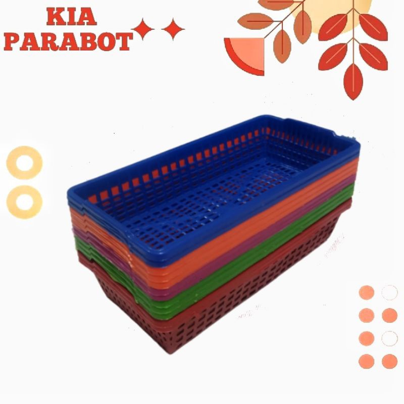 Keranjang Plastik Kecil Persegi Panjang 26 CM Bakul Segi Astro Storage Kotak Penyimpanan Varian Warn