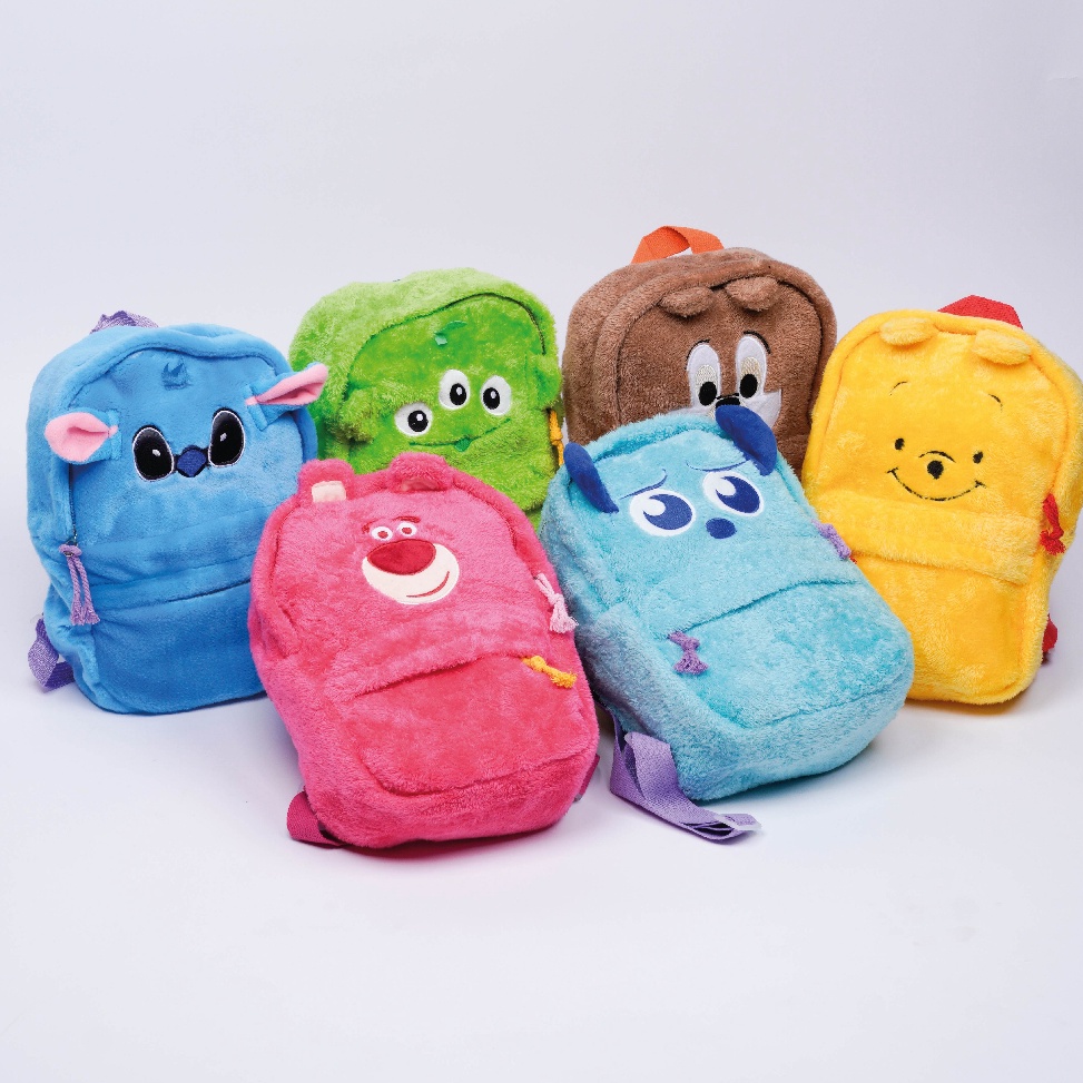 Semangat Petualangan BOO Tas Ransel Disney Plushie Karakter Lotso Monster Mini Inc Pooh Backpack Vir