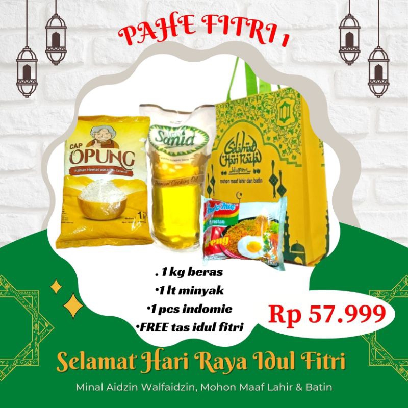 

PARSEL SEMBAKO 2 kg PAKET DONASI PARCEL HAMPERS THR HARI RAYA IDUL FITRI FIDYAH