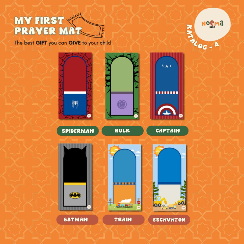 Sajadah lipat / sejadah anak / sajadah custom nama / prayer mat / sajadah unik / sajadah karakter / 