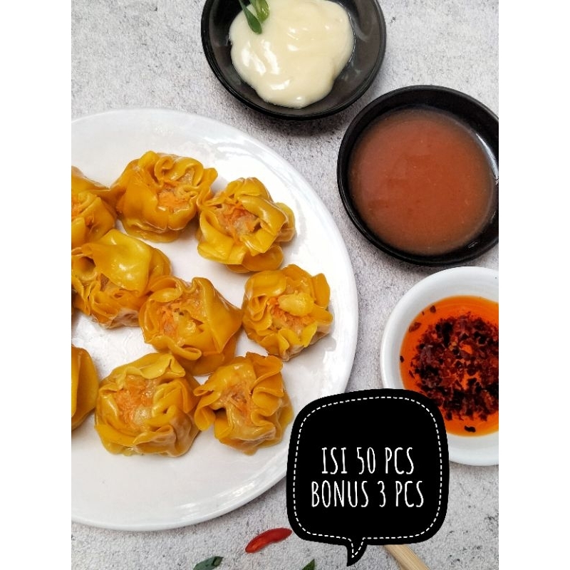 

DIMSUM SIOMAY AYAM MINI 50 PCS BONUS 3PCSPER PAK