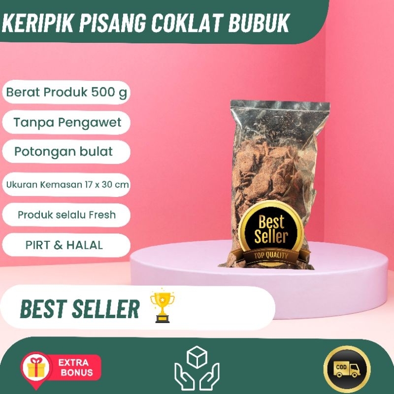 

KERIPIK PISANG COKLAT TABUR | KRIPIK PISANG KOIN BALADO KEJU | COKELAT BUBUK 500 GRAM