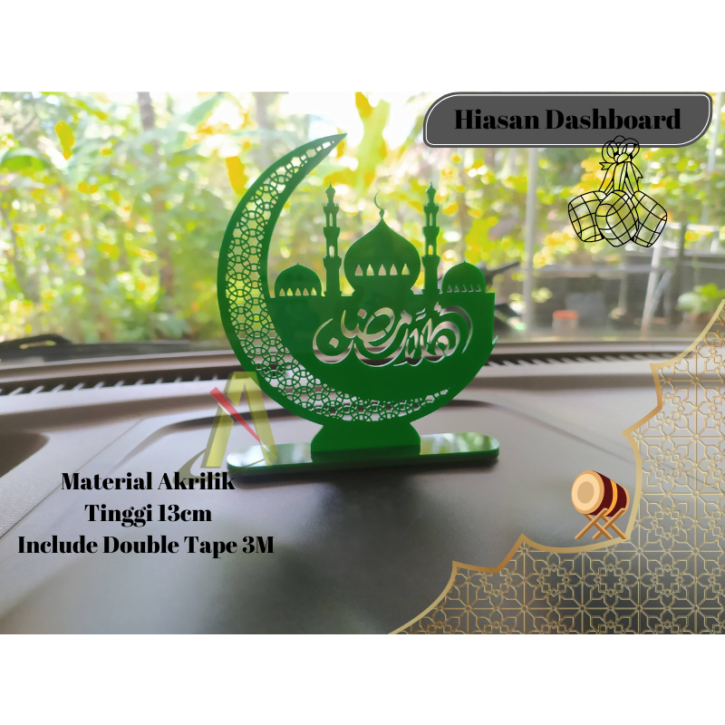 Pajangan Dashboard Mobil/Hiasan Dashboard Mobil Akrilik Murah/hiasan dashboard mobil islami