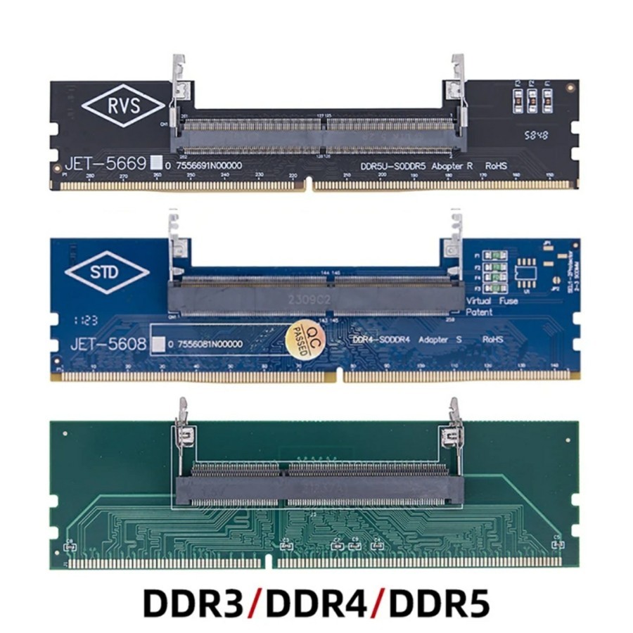 DDR3 / DDR4 / DDR5 laptop sodimm to desktop pcdimm converter adapter - ddr 5
