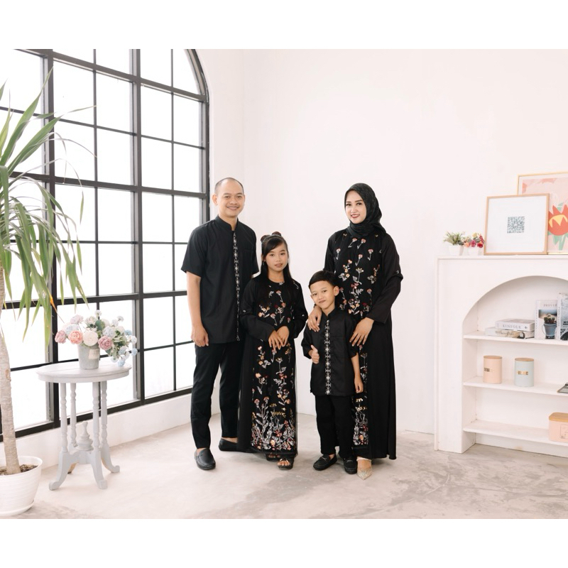 Shearila - Gardenia Series Family Set in BLACK | Siena Dress | Siena Koko | Siena Dress Girl | Siena