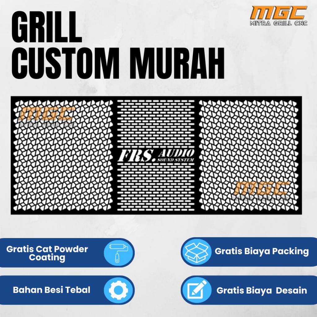 Grill Speaker Box Rumahan Desain Custom