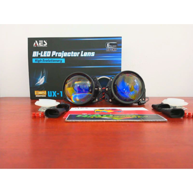 UX-1 / UX-1 LAMPU BILED PROJECTOR LENS 3 INCH . 55 WATT MERK AES MOBIL MOTOR