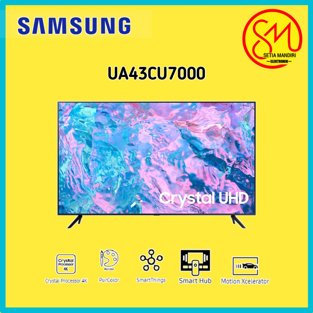 TV SAMSUNG 43 INCH 43" UA43CU7000 / 43CU7000 SMART TV 4K UHD - CU7000