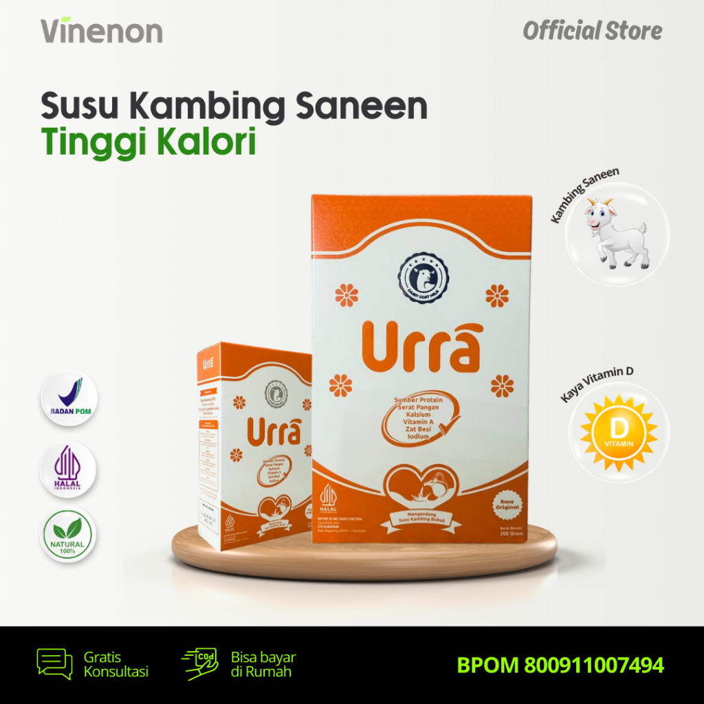 

SUSU URRA - Susu Penambah Berat Badan Anak & Atasi Masalah Tulang Sendi - 200Gr - BPOM