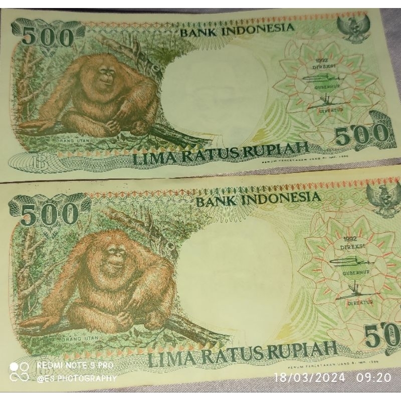 Uang 500 Rupiah lama, asli