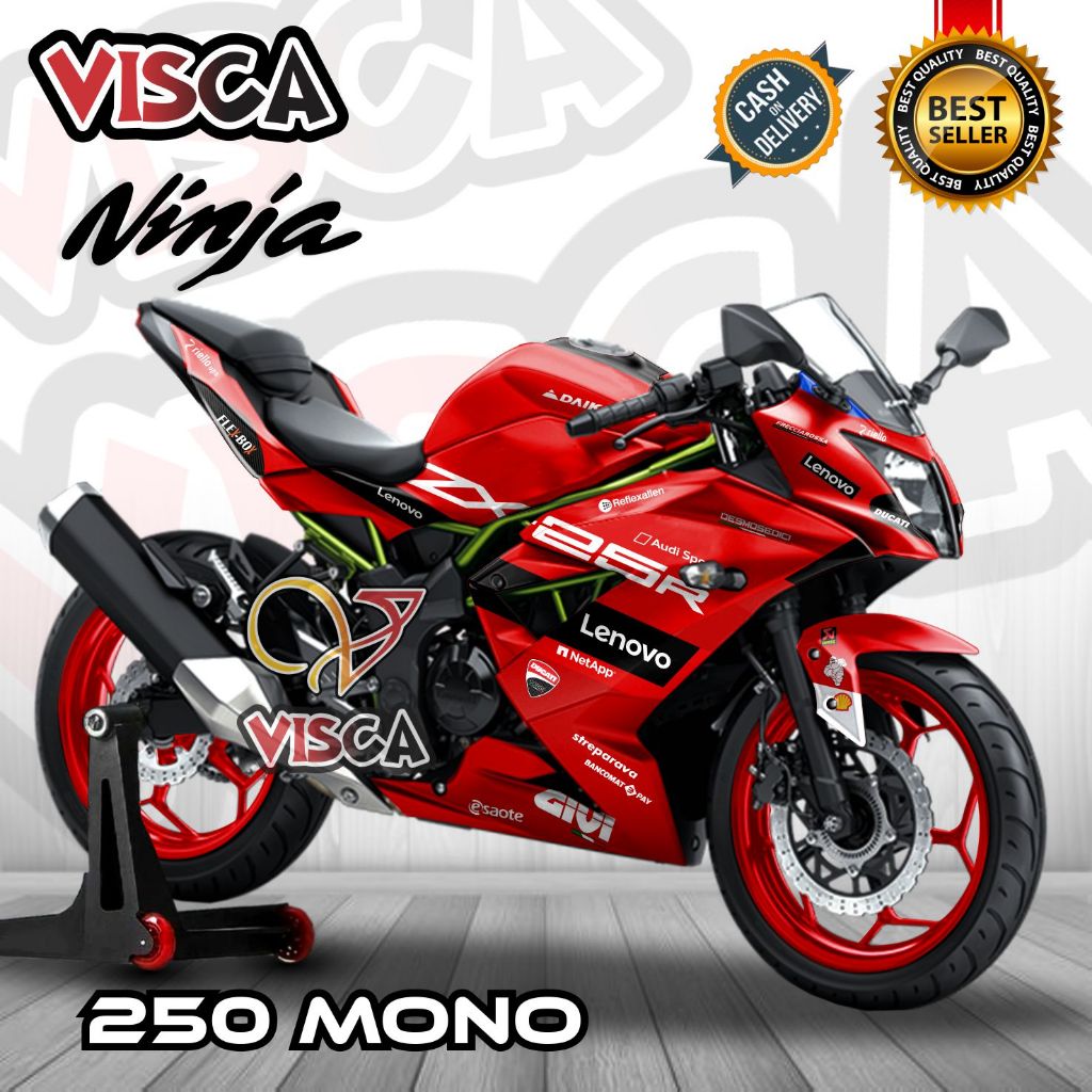 Decal Ninja 250RR Mono Full Body Stiker Ninja 250SL Striping Ninja 250 Sl Mono Dekal Ninja 250 Mono 
