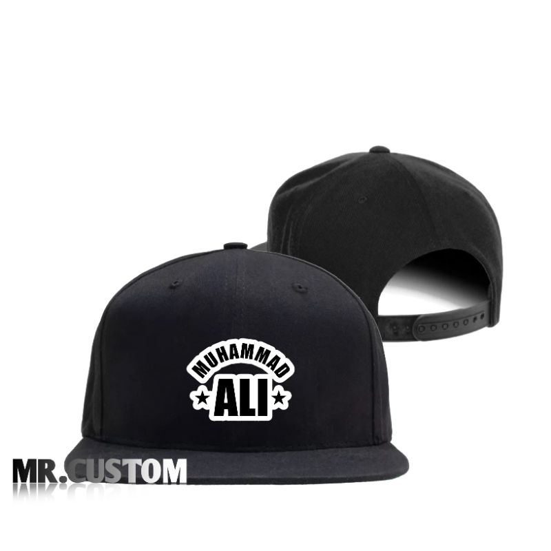 Topi Snapback Premium Muhammad Ali Logo - Topi Jaring Snapback Boxing - Topi Casual Dewasa
