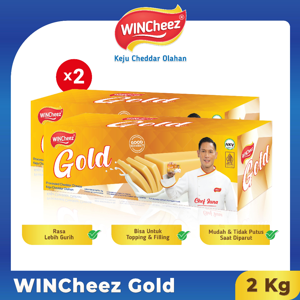 

WINCheez Keju GOLD 2 KG x 2 Pcs