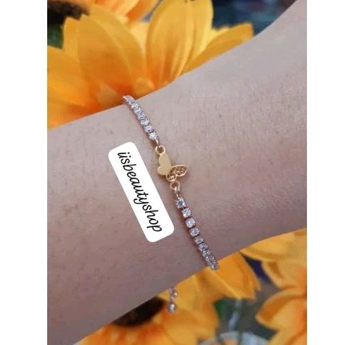 Gelang Tali Serut Rose  Gold Kupu 0,2gram Semar Nusantara