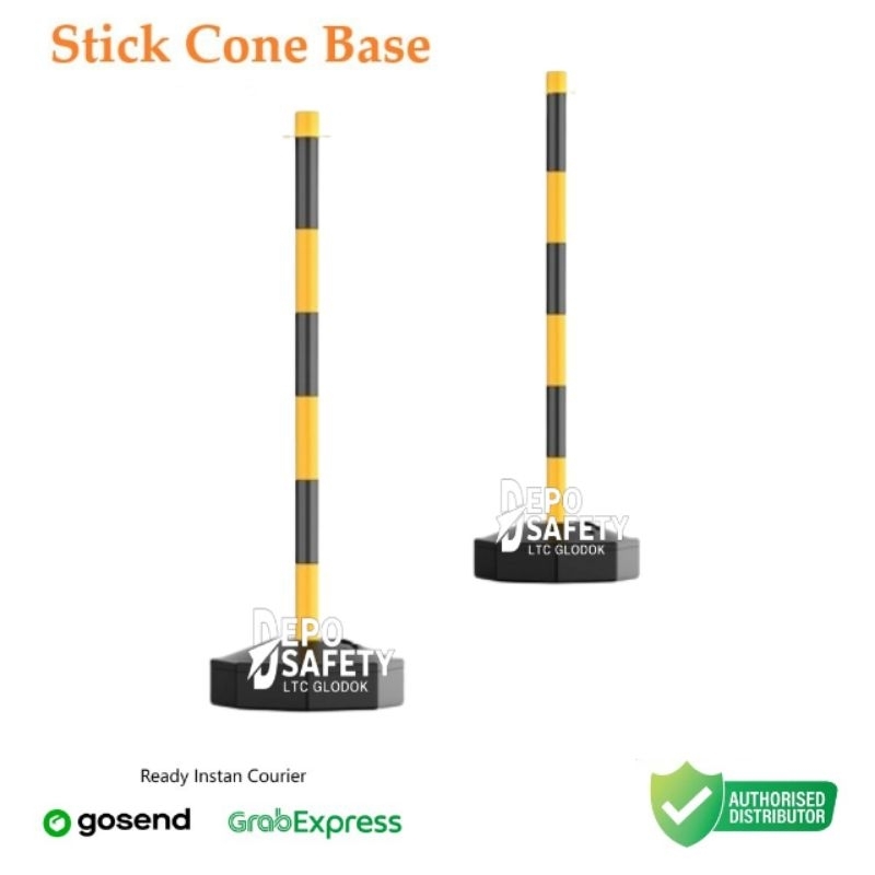 SAFETY CONE STICK BOLLARD - STICK CONE PLASTIK