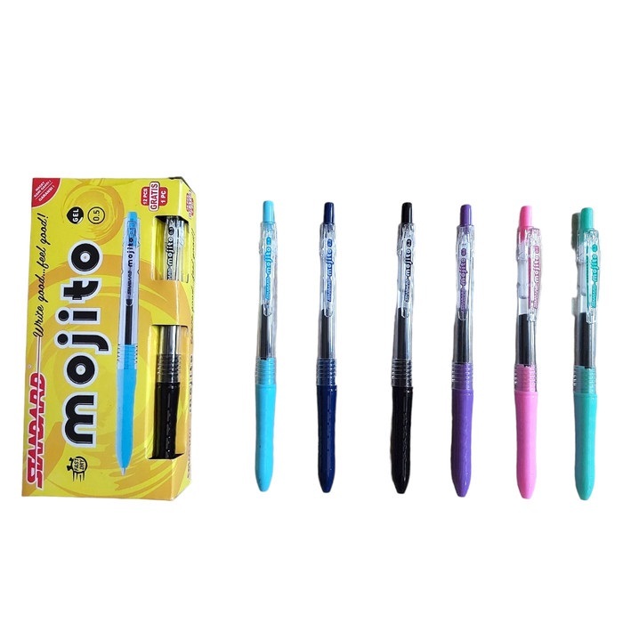

BOLPOIN / BALLPOINT / PULPEN GEL / PEN GEL / PEN STANDARD MOJITO GEL 0.5 HITAM