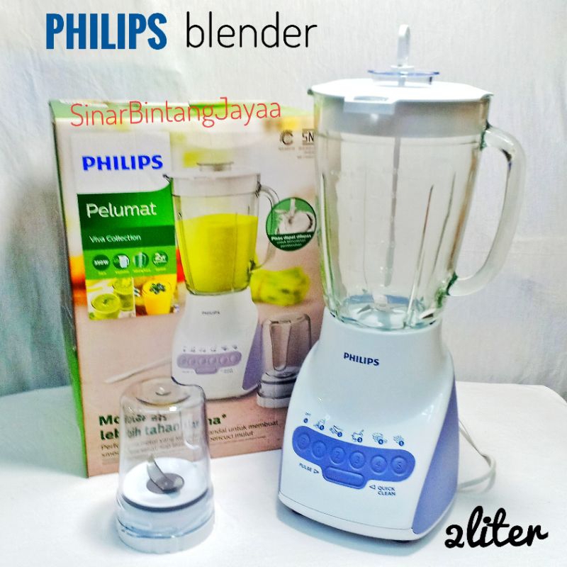PHILIPS Blender 2 Liter Kaca HR2116 Beling Blender Kaca 2 Liter