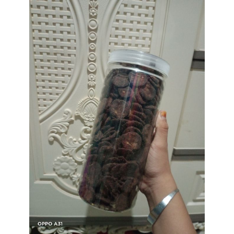 

keripik pisang coklat kemasan toples