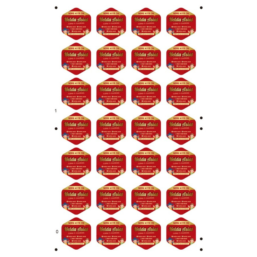 

Stiker Chromo label makanan dan lainnya