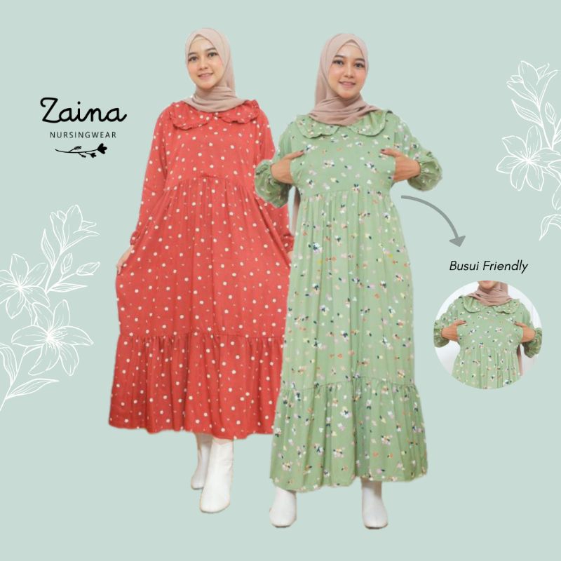 Dress Busui Friendly Bukaan Samping Kiri Kanan Home Dress Baju Menyusui Daster Rayon Casual Long Dre