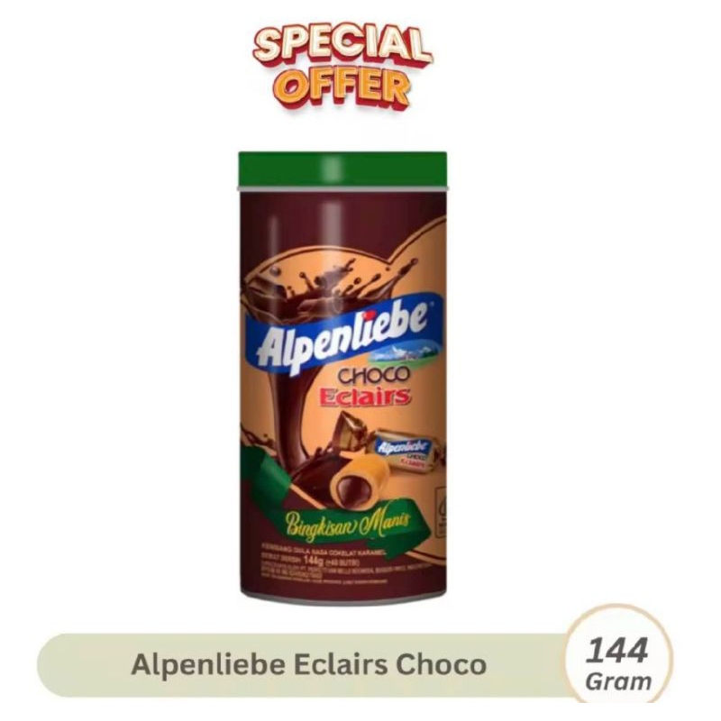 

Alpenliebe Choco Eclairs 144gr Choco Permen Kembang Gula Rasa Coklat Karamel