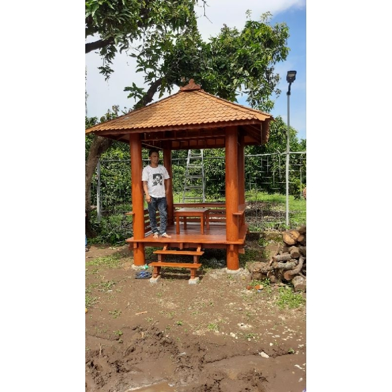 saung gazebo kayu / gazebo / saung / gasebo 10 jutaan  / saung resto / saung gazebo / gasebo