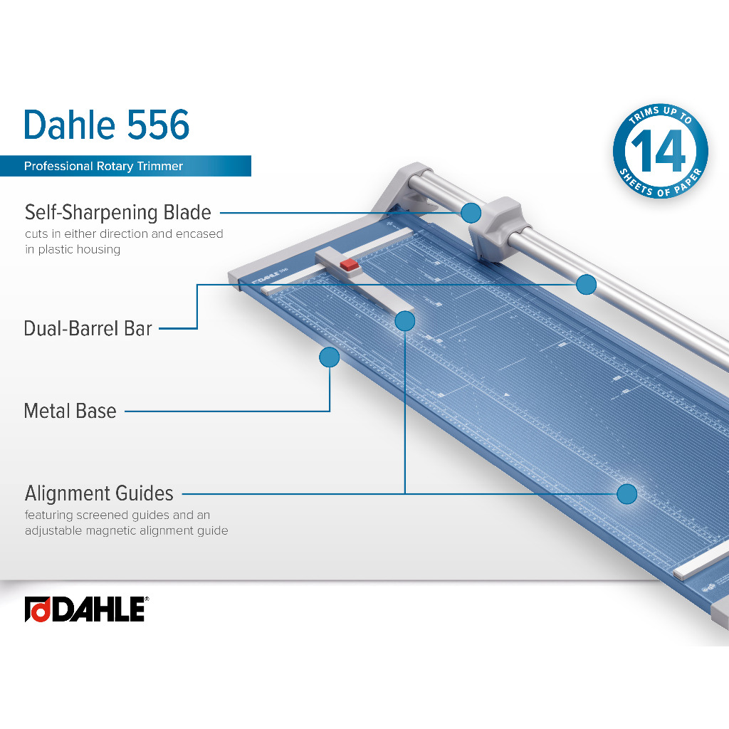 

Asaba Office Supply- Dahle Personal Rotary Trimmer Pemotong Kertas, Panjang Potong 96cm Type 556