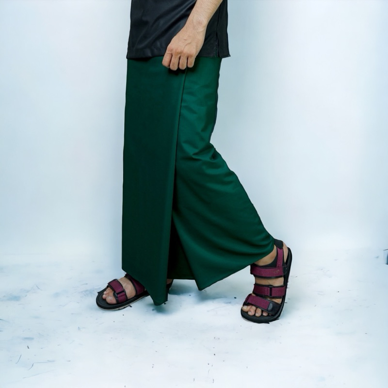 Sarung Polos Dewasa Warna Hijau Botol - premium, Elegan, Lembut & Nyaman dipakai