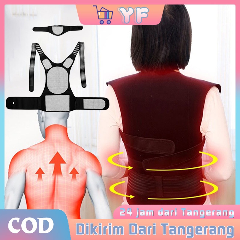 Alat Terapi Pinggang Sabuk Magnet Terapi Pinggang Alat Terapi Sakit Pinggang Rompi Terapi Panas Deng
