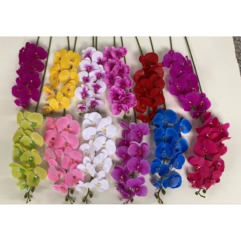 KGU674 GROSIR BUNGA ARTIFICIAL ANGGREK LATEX BESAR PREMIUM