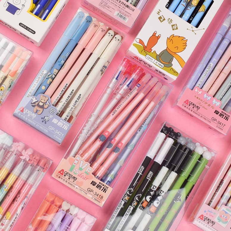 

OWF644 Splash ED 1 LUSIN 12 BIJI PEN HAPUS GEL 5MM PULPEN GEL BISA DIHAPUS PULPEN HAPUS LUCU ERASEABLE PEN GEL
