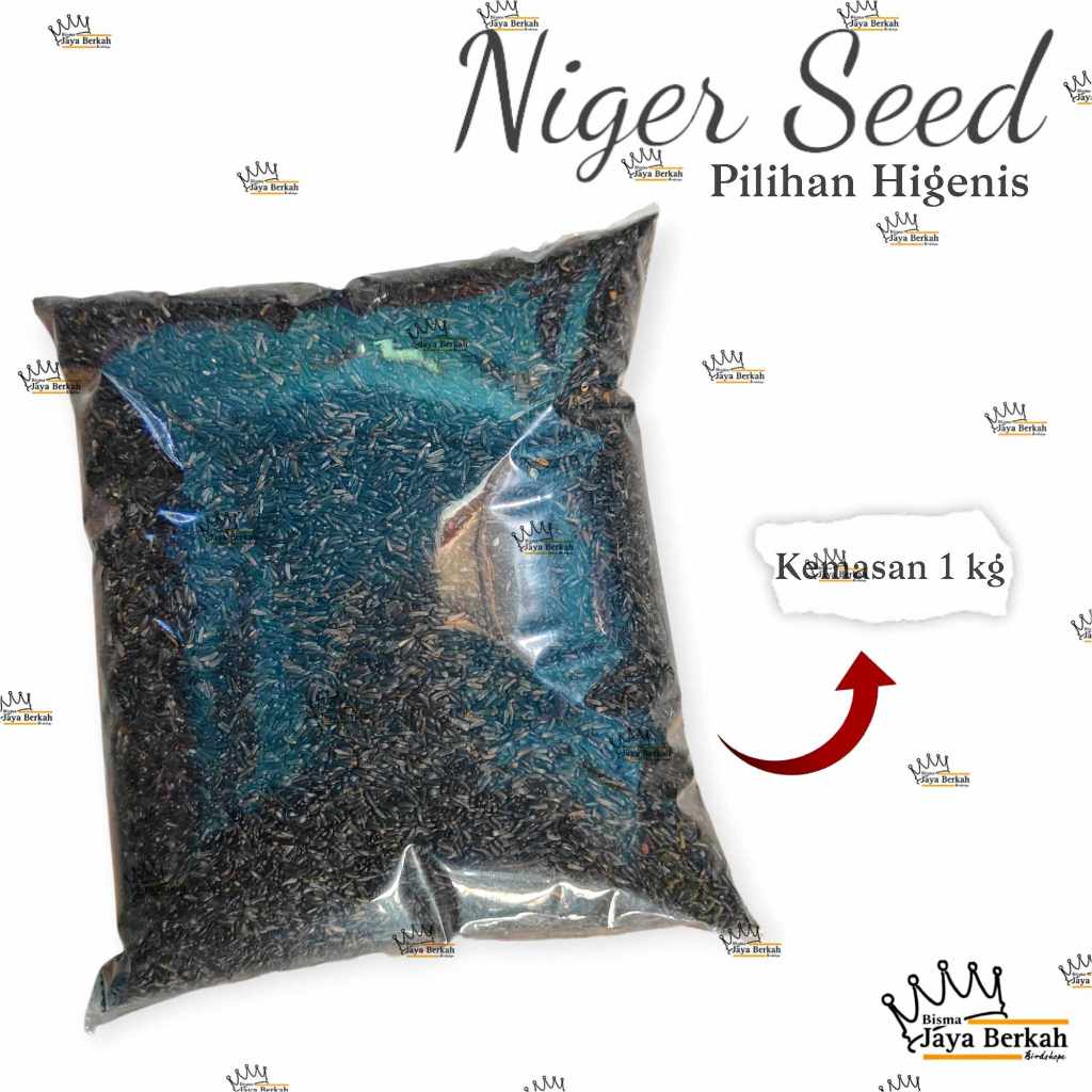 Nigerseed Kemasan 1 kg pakan burung kenari lovebird niger seed impor