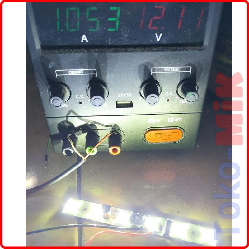 Modul LED Putih 12W 12V 5 Mata LED HPL 6000K PCB Aluminium Otomotif
