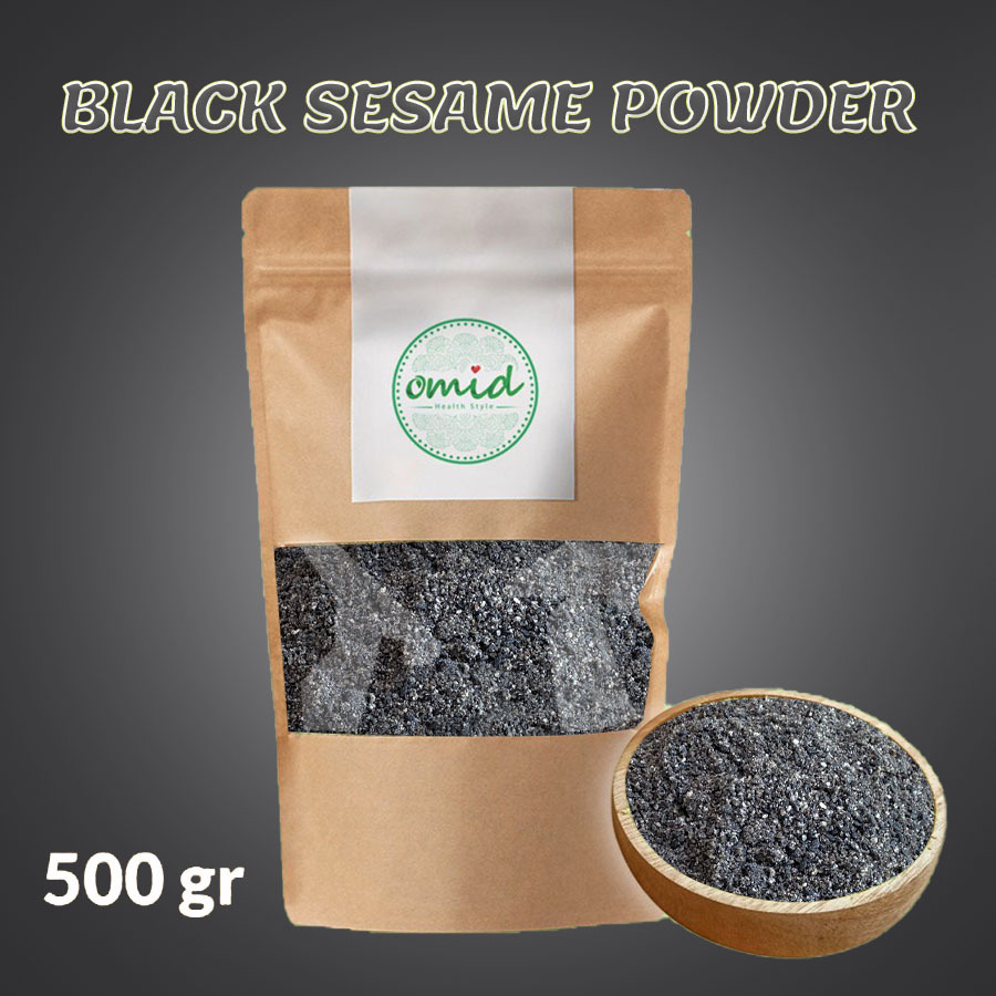 

500 gr - Organic Black Sesame Seeds Powder | Tepung Biji Wijen Hitam Organik